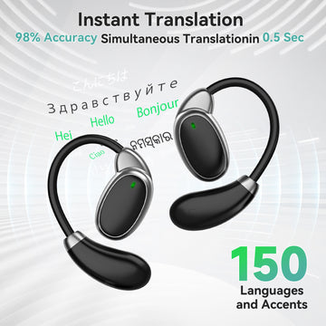 VORMOR V18 Language Translator Earbuds Offer Two Way Real-time Translation in 138 Languages, with Bluetooth and an APP Provide Online Instant Voice Translation for Travel Business and Learning