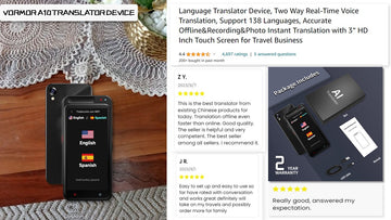 Hot Selling Voice Translator Chat GPT VORMOR A10 Language Translator Support 4G SIM Card Global Travel Offline Translation