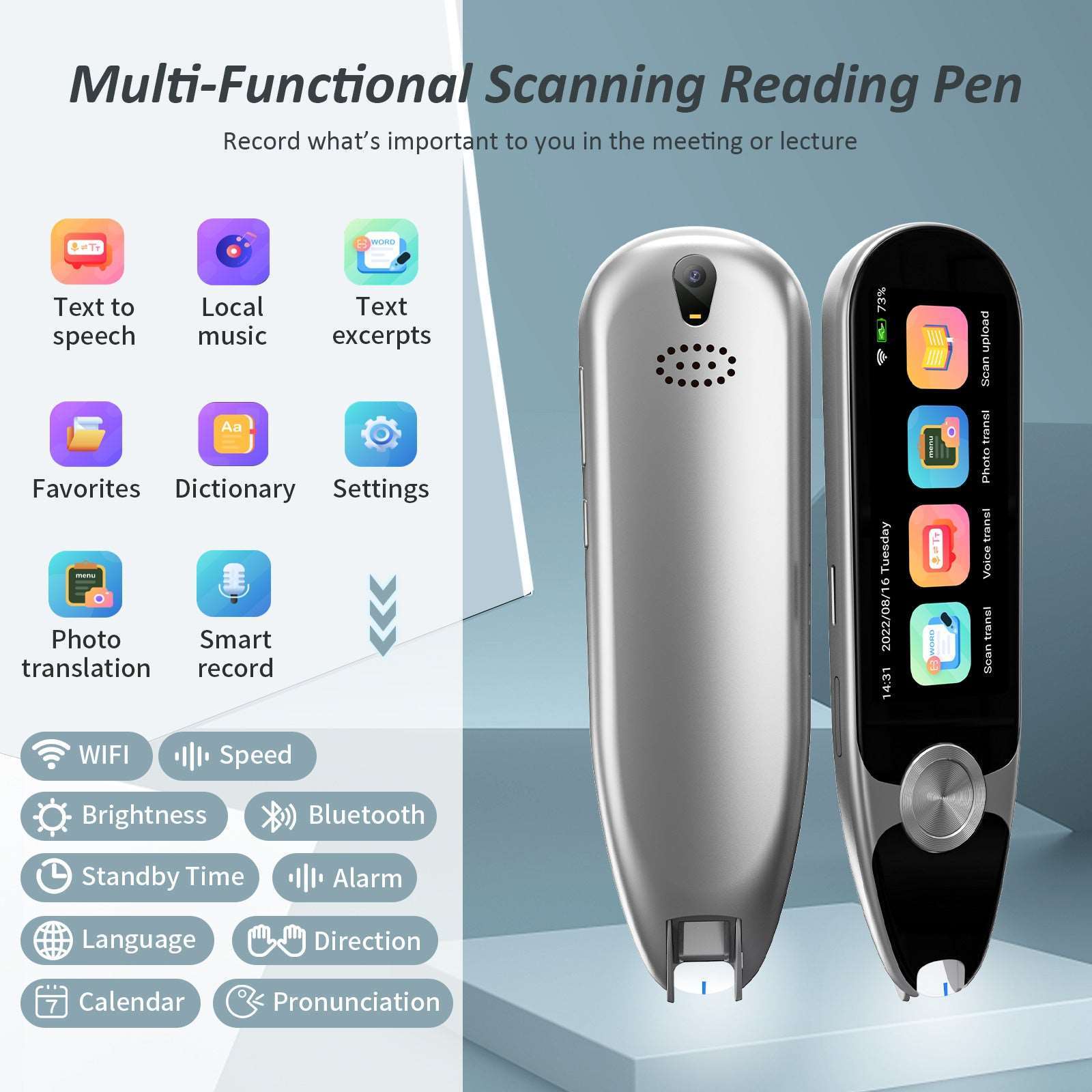 VORMOR X7 Pen Scanner OCR Digital Scanning Translation Pen, High quali