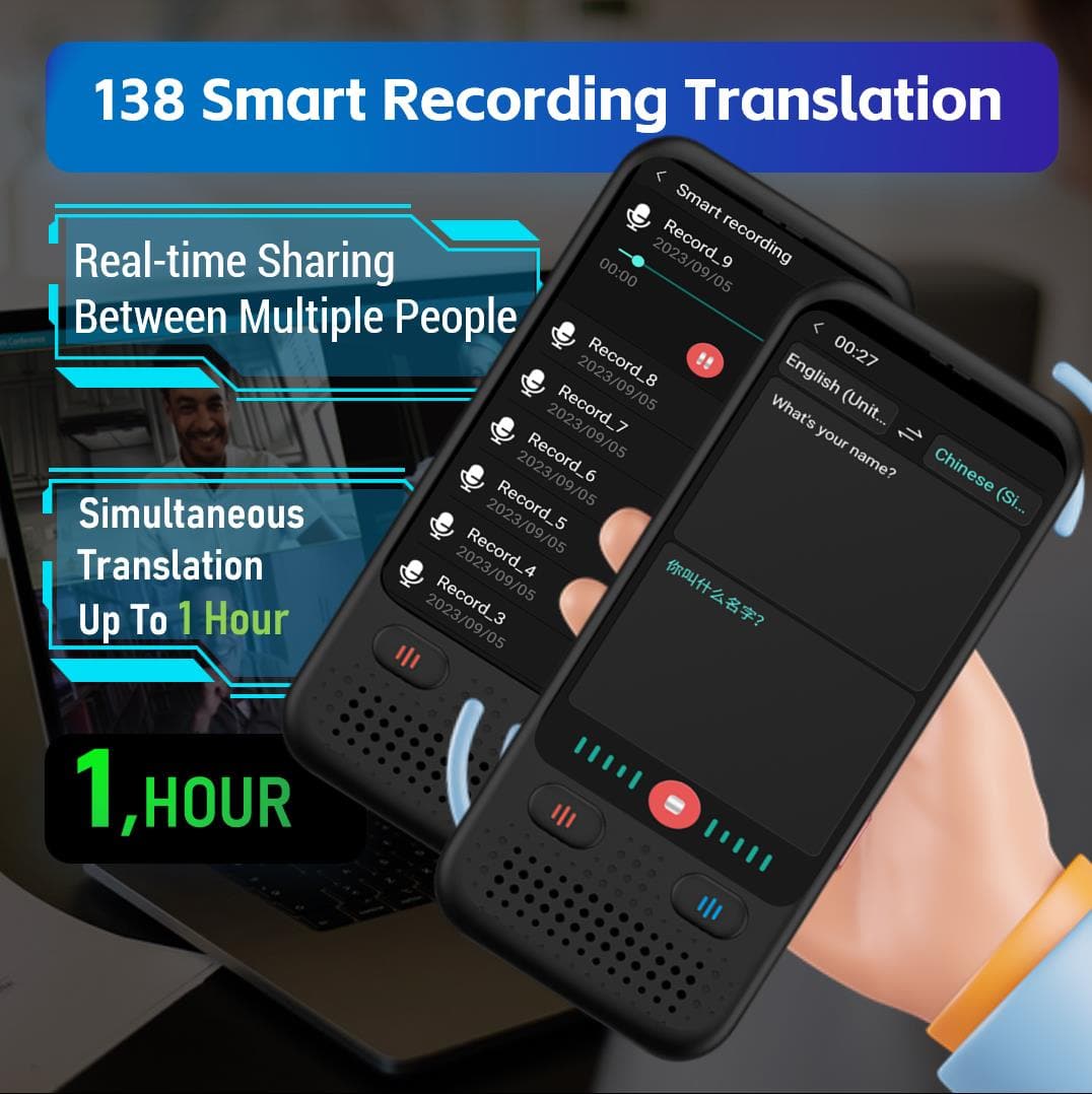 Vormor Z5 Language Translator Device No WiFi Needed, Two-Way AI Voice