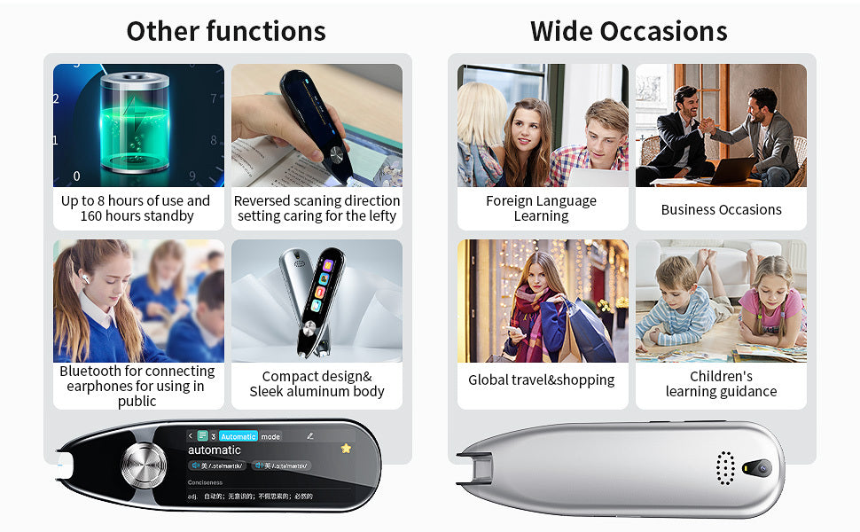 VORMOR X7 Pen Scanner OCR Digital Scanning Translation Pen, High quali
