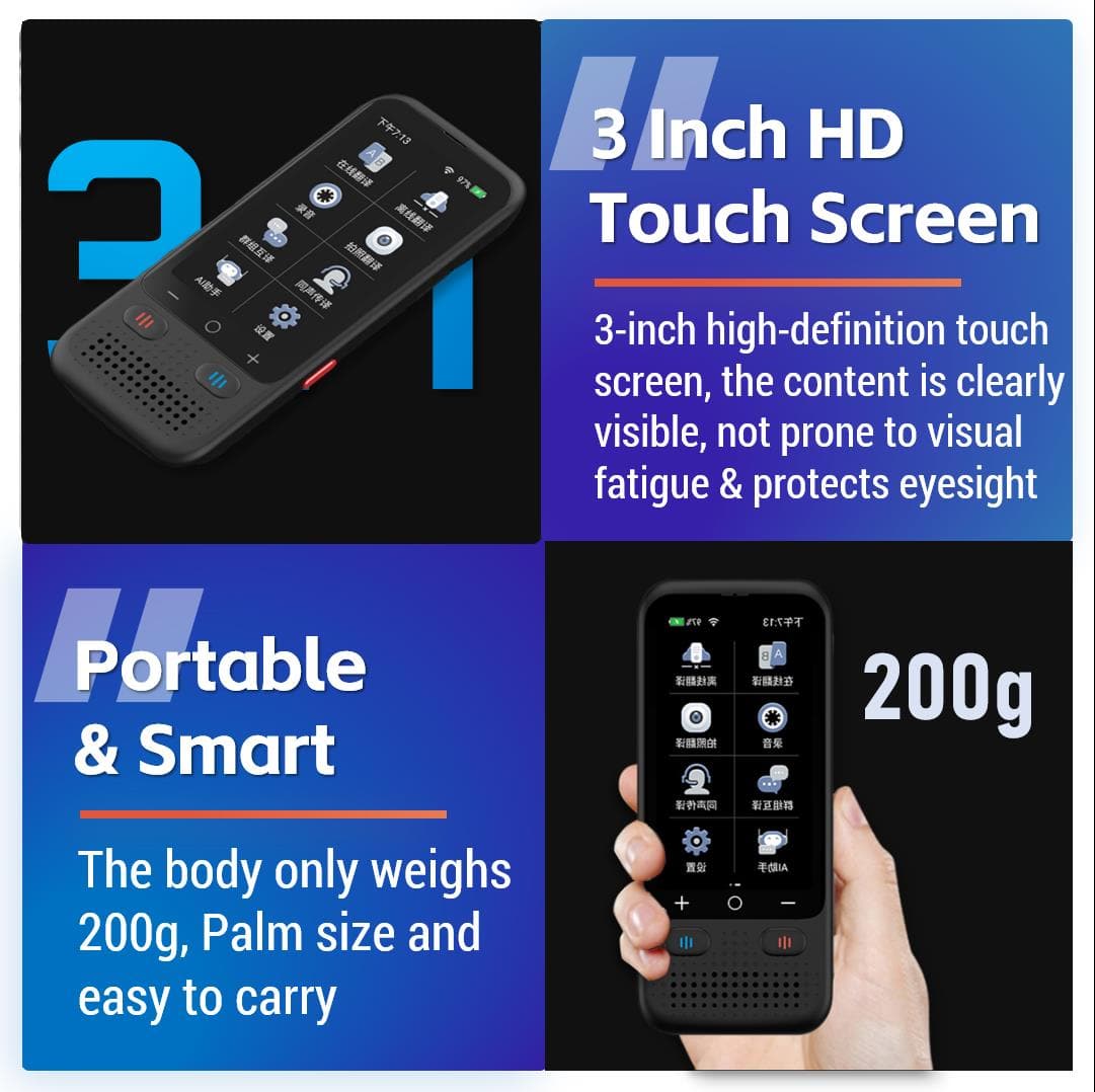 Vormor Z5 Language Translator Device No WiFi Needed, Two-Way AI Voice